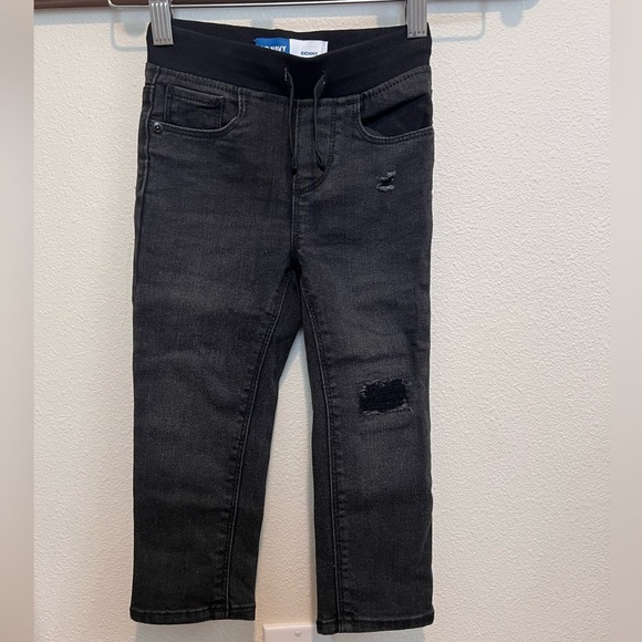 Old Navy Other - Old Navy Black Distressed Jeans Skinny Leg Elastic Waist size 2T Toddler Demin